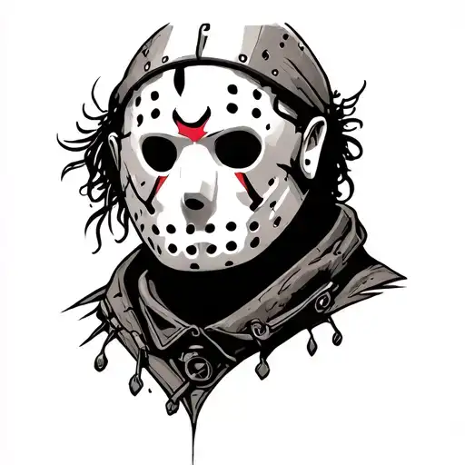 a Jason tattoo from Friday the 13th tattoo design idea