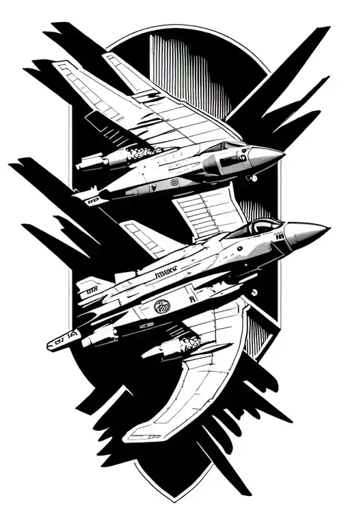 Fighter F22 Flying tattoo design idea