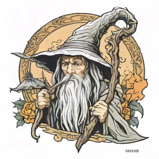 lord of the rings Gandalf tattoo design idea