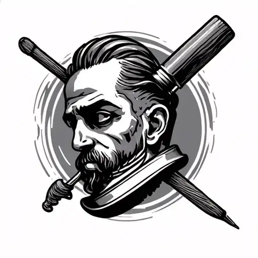 Barber Pole tattoo design idea