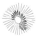 fiddlehead fern and sun rays tattoo design idea