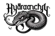 hydra snake with the word hydrarchy tattoo design idea