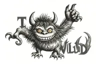 Where the wild things are with the text "Lillywhite" tattoo design idea