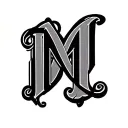 interlocking letters T, M, T and P intertwined tattoo design idea