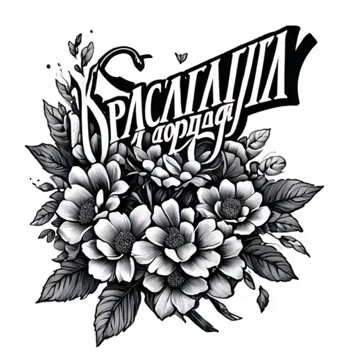 "Спаси и сохрани " kurapika chain forming and around it flowers  tattoo design idea