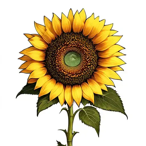 sunflower tattoo design idea