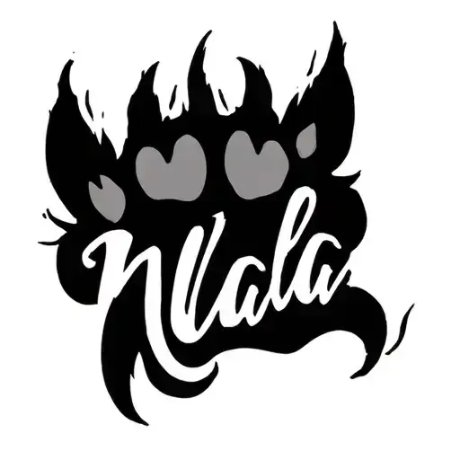 "Nala" paw print tattoo design idea