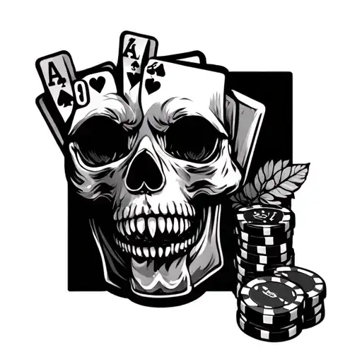 cocaïne new life gambling themed tattoo tattoo design idea