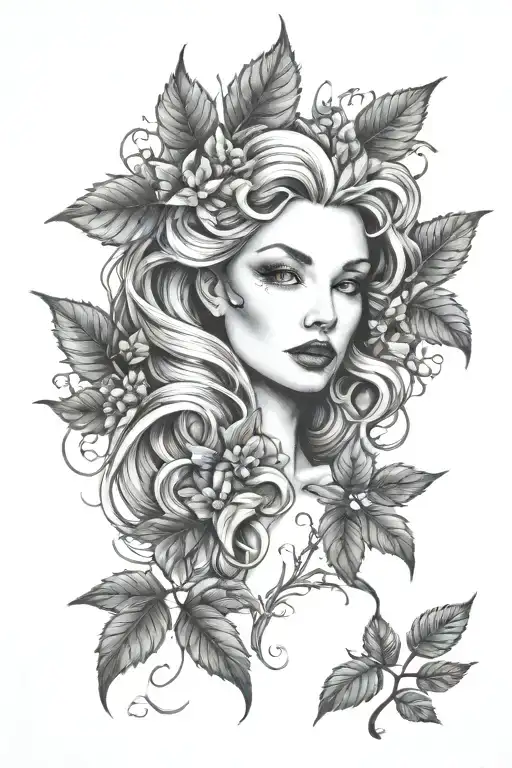 poison ivy vine tattoo design idea