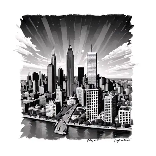 Nyc Skyline tattoo design idea