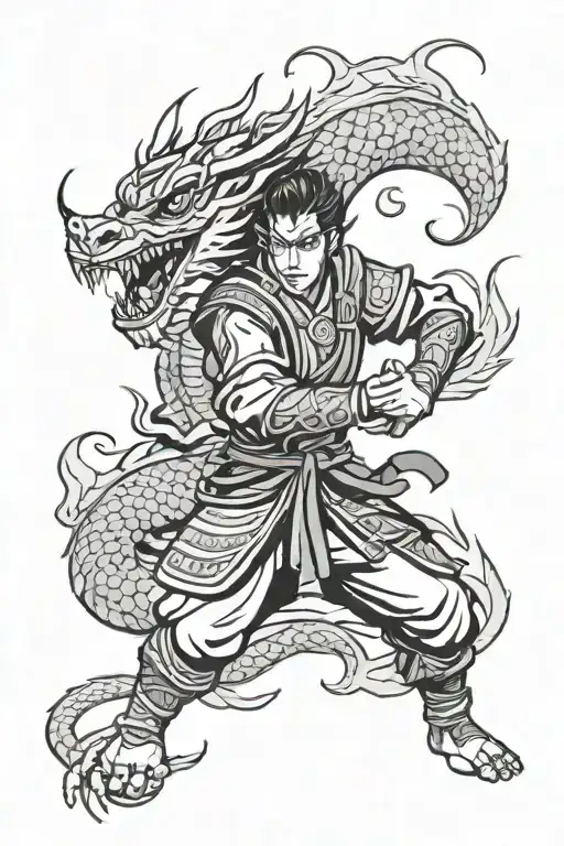 prince zuko dragon dance tattoo design idea