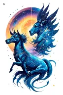 Sagittarius constellation tattoo design idea