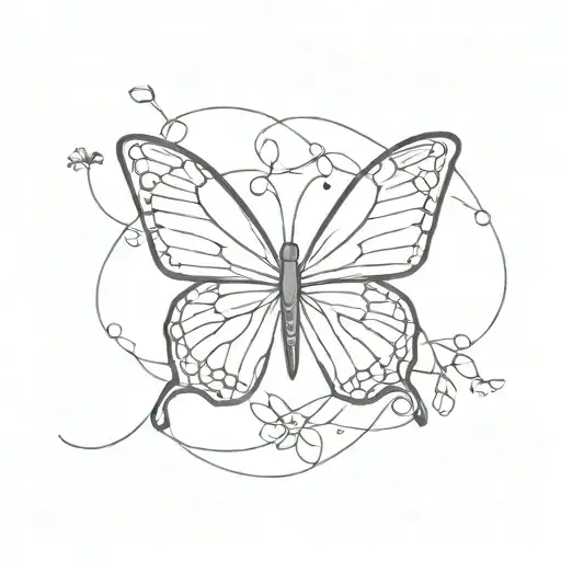 butterfly depression survivors tattoo design idea