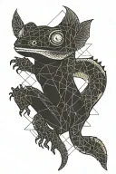 crested gecko tattoo design idea