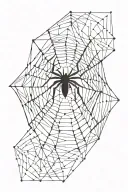 spider and abstracts lines without web design tattoo design idea