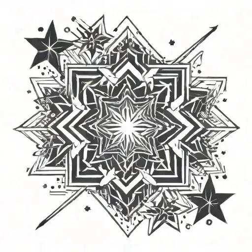 tiny tattoo of stars shiny tattoo design idea
