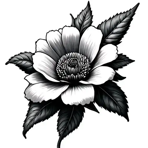 may birth flower through home plate tattoo design idea