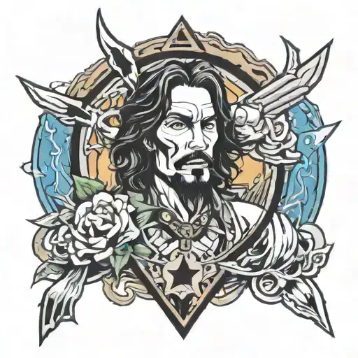 Johnny Silverhand tattoo design idea