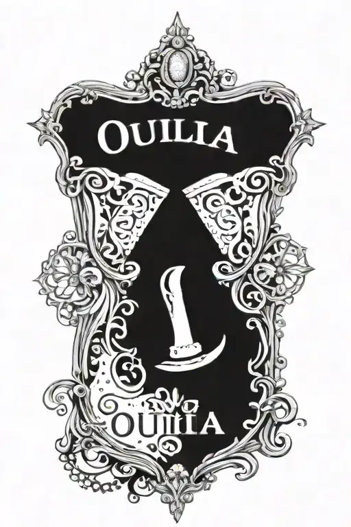 ouija board tattoo design idea