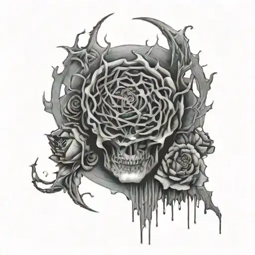 alone dark thought depression  scarification tattoo design idea