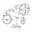 libra taurus sign tattoo design idea