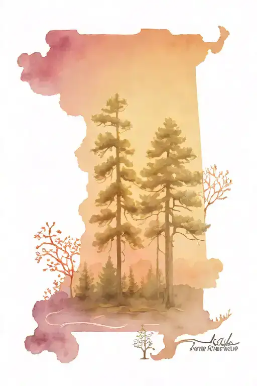 Alabama wilderness scene inspired tattoo design idea