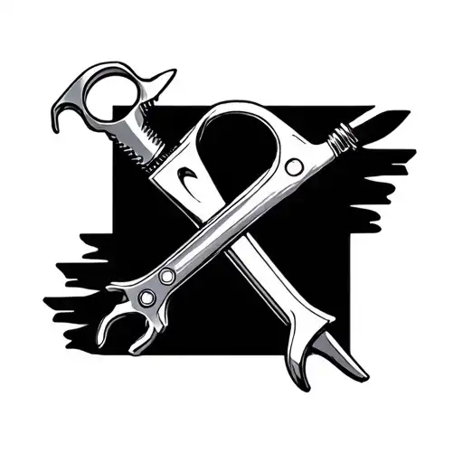 tools and lung cancer tattoo design idea