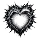 Supernova heart shape inside tattoo design idea