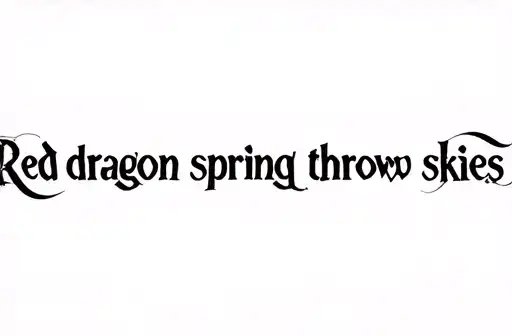 "Red dragon spring threw skies" tattoo design idea