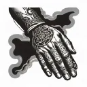 praying hands tattoo design idea