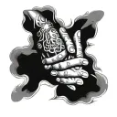 praying hands tattoo design idea