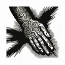 praying hands tattoo design idea