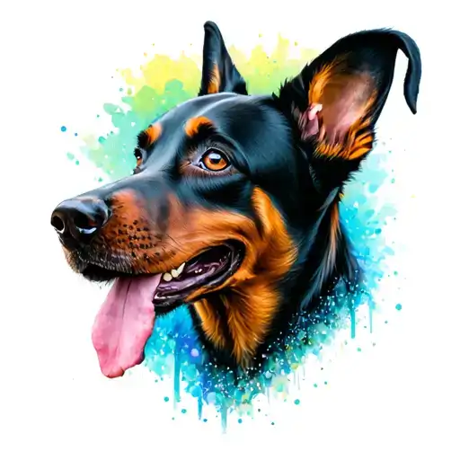 australian kelpie tattoo design idea