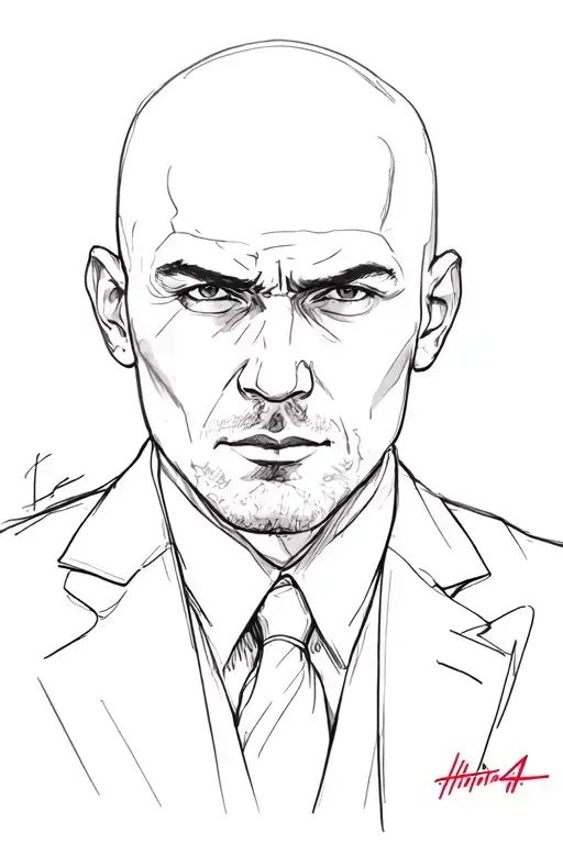 hitman agent 47 tattoo design idea