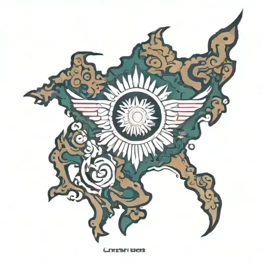 kumari Nepal flag and map tattoo design idea