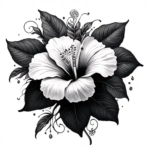 hibiscus arm band tattoo  tattoo design idea