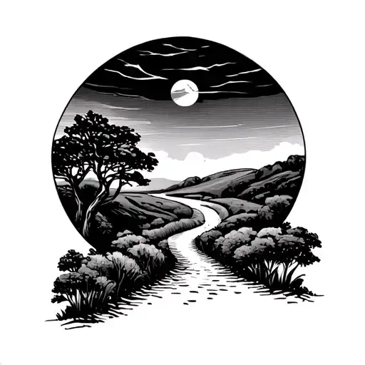 Camino de Santiago The Path Winding Camino tattoo design idea