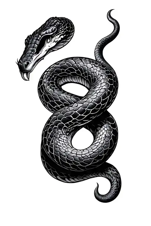 snake shedding skin on the  tattoo design idea
