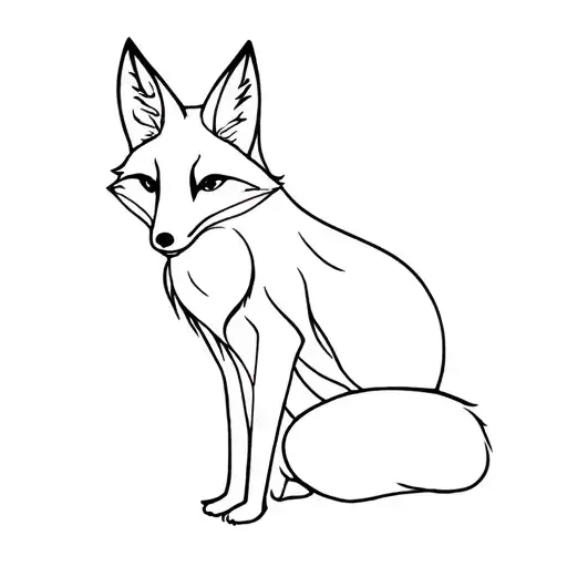 cunning fox tattoo design idea