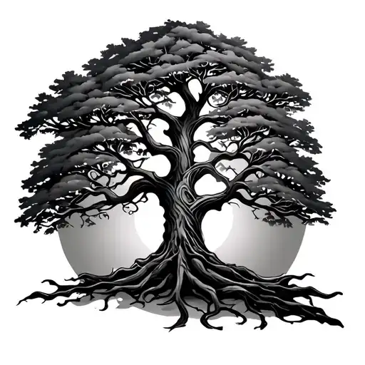 Celtic Oak Tree tattoo design idea