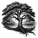 Celtic Oak Tree tattoo design idea
