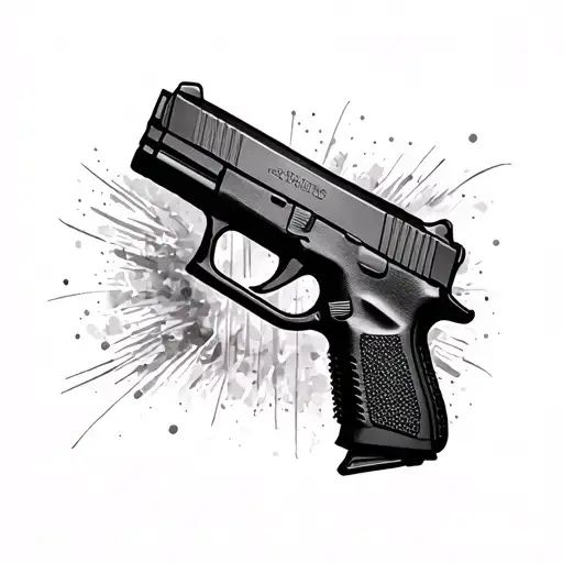 40 Glock 9mm gun tattoo design idea