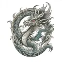 Tattoo related to Burmese culture inspired dragon tattoo design idea