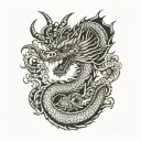 Tattoo related to Burmese culture inspired dragon tattoo design idea