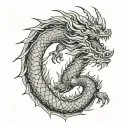 Tattoo related to Burmese culture inspired dragon tattoo design idea