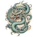 Tattoo related to Burmese culture inspired dragon tattoo design idea
