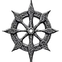 viking Celtic border circle. only. remove object in the center. white center. tattoo design idea