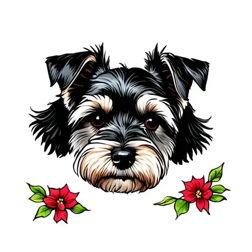 Miniature Schnauzer tattoo design idea