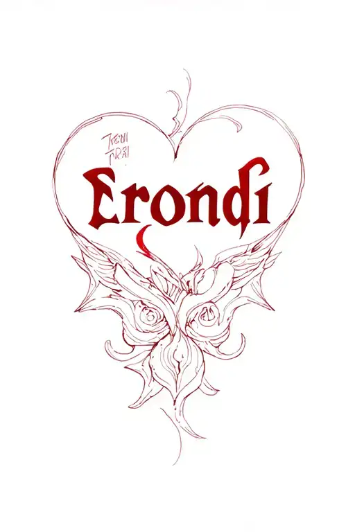 "Erondi" love Fati man tattoo design idea