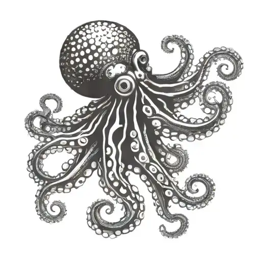 Black Octopus tattoo design idea